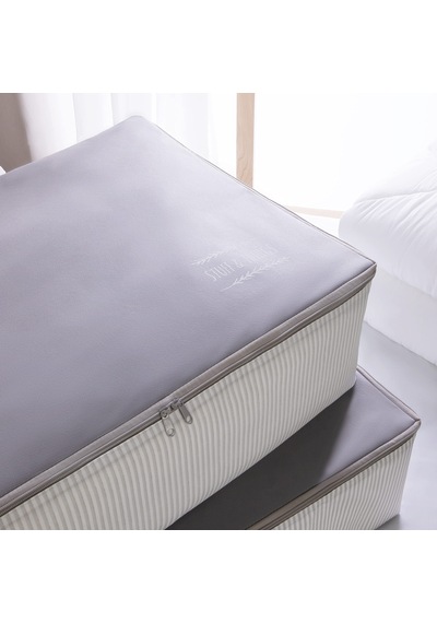 Ocean Home Textile 2'li Gri Renk Stuff & Things Baza Altı Hurç Set Altın