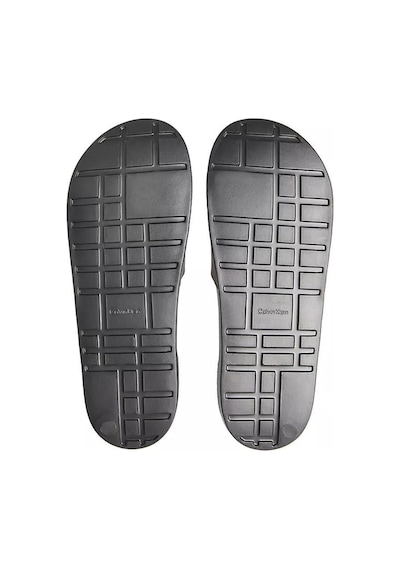 Calvin Klein Erkek Marka Logolu Şık Görünüşlü Tek Bantlı Kalın Tabanlı Kaymaz Rahat Dayanıklı Terlik-14975 Siyah