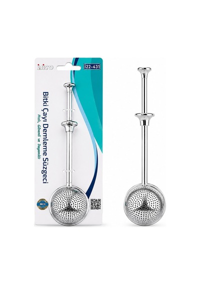 İbico İ22-431 Bitki Çay Demleme Süzgeç Çap : 5cm Saplı Top Hazneli Paslanmaz Çelik - 12'li Paket Diğer