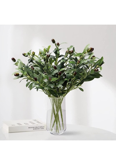 Nettenevime 4lü Set Yapay Zeytin Dalı 45cm 4 Meyveli Yapay Çiçek Genel