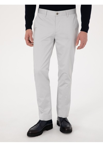 Cacharel Açık Gri Slim Fit Pamuk Karışımlı Kanvas Pantolon Cacharel Açık Gri Slim Fit Pamuk Karışımlı Kanvas Pantolon