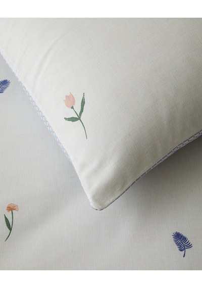 English Home Flowery Kolay Ütülenir Çift Kişilik Nevresim Takımı 200x220 Cm Mavi - Yeşil Mavi - Yeşil