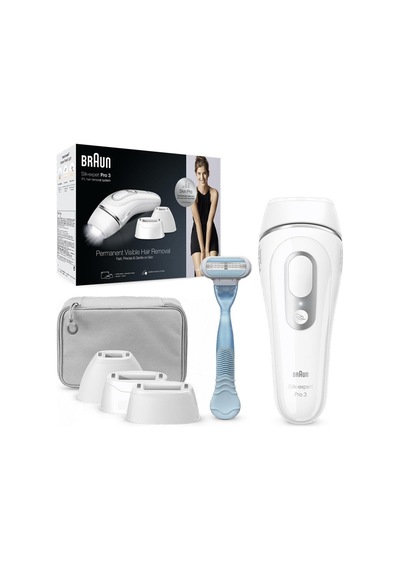 Braun Silk Expert Pro 3 PL3221 300.000 Atımlı 3 Başlıklı Yeni Nesil IPL + Seyahat Çantası