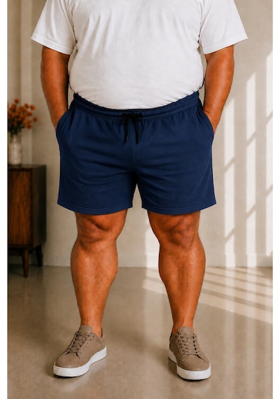 Sngl Tekstil Erkek Büyük Beden Şort 3xl 4xl 5xl 6xl 7xl 8xl 9xl Lacivert