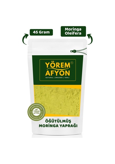 Yörem Afyon Yaşamın Yeşil Mucizesi Süper Güç Moringa Yaprağı Toz Moringa Oleifera 45gr.