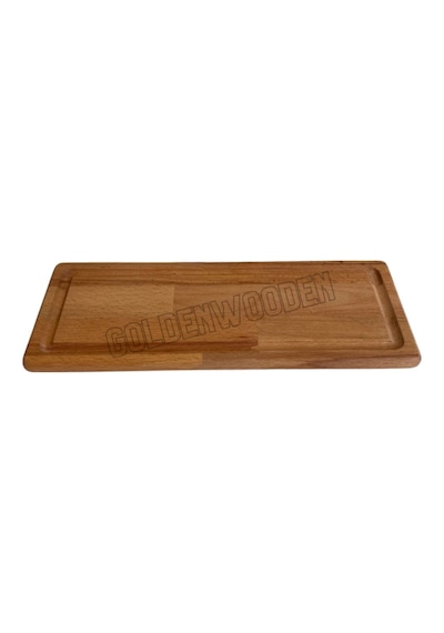 Doğal Ahşap Sunum Tabağı Dikdörtgen Ahşap Sunumluk Kayın/gürgen Boy:38cm En:15cm