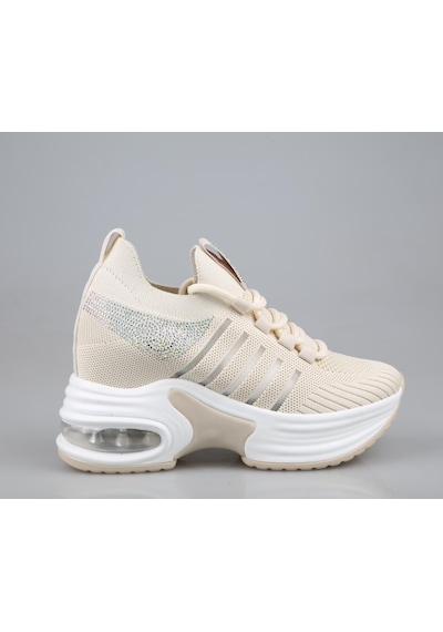 Guja 25y300-14 Dolgu Topuk Bej Kadın Sneakers Bej