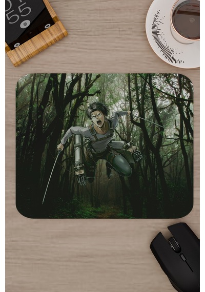 Levi Ackerman Anime V2 - 22x18 Gaming Kauçuk Kaymaz Taban Mouse Pad Fare Altlığı