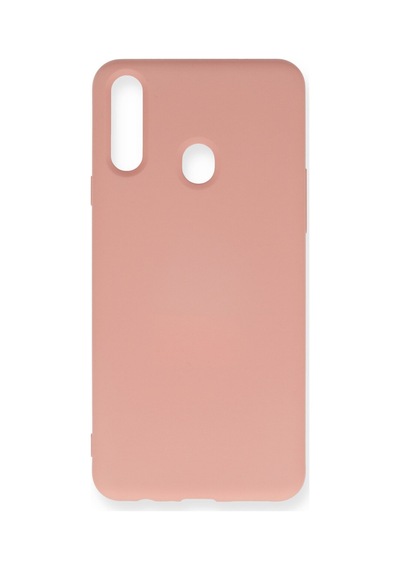 Galaxy A20s Kılıf Nano İçi Kadife Silikon - Pudra