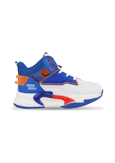 Cool London Çocuk Boğazlı Sneaker Spor Ayakkabı Beyaz - Sax Mavi Beyaz - Saks