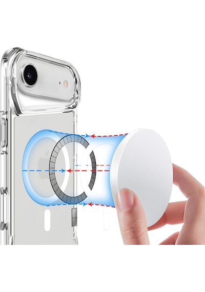 Apple Uyumlu iPhone 16 Plus Kılıf Ultra Sert Magsafe Özellikli Şeffaf Premium Silikon Kapak Ryc/magsafe T-max Şeffaf