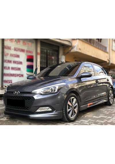 Hyundai I20 Uyumlu 2014-2017 Boyasız Mat Siyah, Abs Plastik Sport Ön Ek