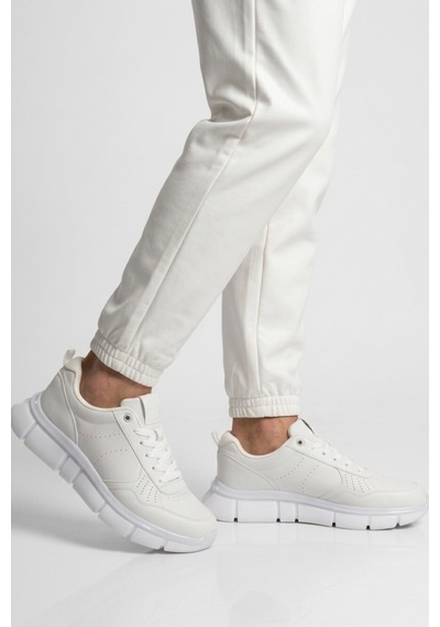 Walkway Beyaz Bağcıklı Hafif Esnek Erkek Sneaker Bst-2016 M