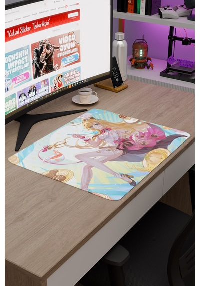 Escoffier Genshin Impact Anime Gacha V5 - 48x40 Xl Gaming Mouse Pad Fare Altlığı