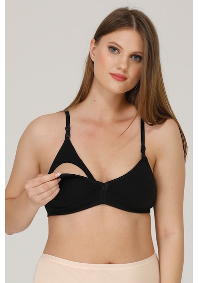 Parlingerie Pl Emzirme Sütyeni Kapsız Penye Siyah