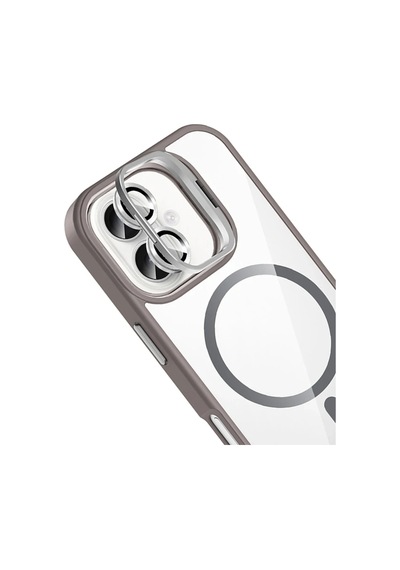 Erdo Ticaret Joko İphone 16 Remim Lensli Magsafe Standlı Kapak - Titan Gri Erdotıca