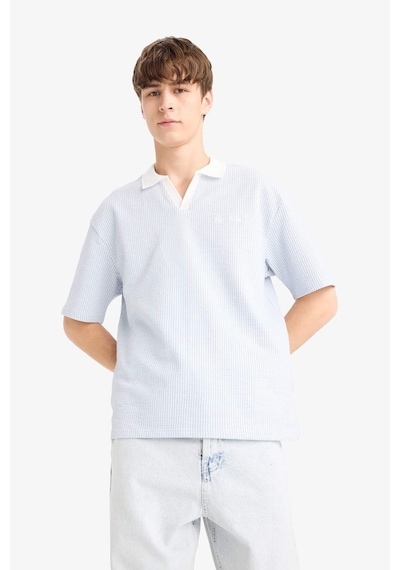 Defacto Dokulu Boxy Fit Polo Tişört F8351AX25AU