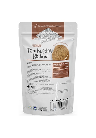OG natural Organik Tam Buğday Bisküvi 100 G