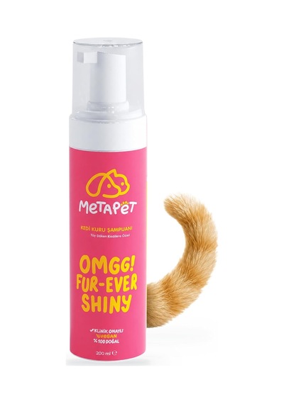 Kedi Tüy Dökülmesi Karşıtı Kuru Köpük Şampuan, Doğal E Vitamini Sağlığı, Önleyici Bakımı İçin, 200 Ml