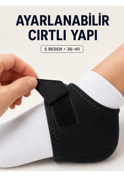 S Beden Cırtlı Topuk Çorabı Ayarlanabilir Topuk Ve Ayak Bileği Destekleyici Altın