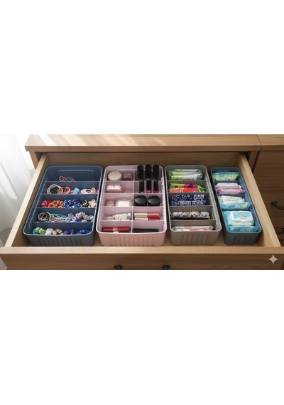 Bölmeli Düzenleyici No1 / Divided Organizer No1 Pembe