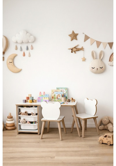 Çocuk Masa Sandalye Takımı-3 Sepetli Çalışma Ve Aktivite Masası-yaz-sil Yüzey-2 Panda Sandalye Beyaz Çocuk Masa Sandalye Takımı-3 Sepetli Çalışma Ve Aktivite Masası-yaz-sil Yüzey-2 Panda Sandalye Beyaz