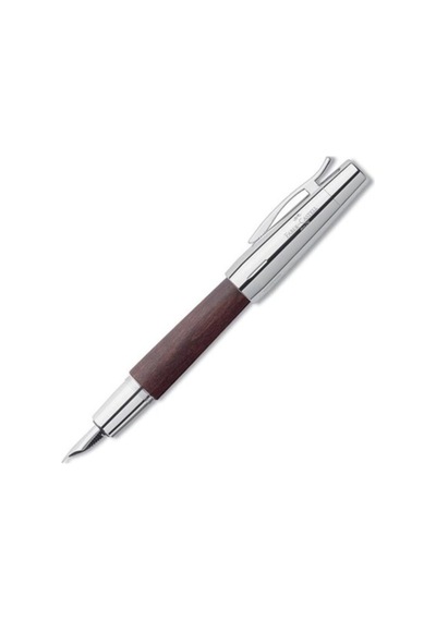 Faber Castell Faber-castell E-motion Krom / Ahşap Dolma Kalem Koyu Kahverengi 148210 Ahşap
