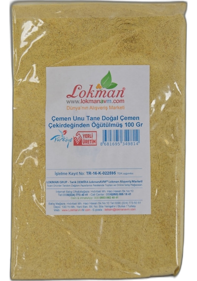 Lokman Avm Çemen Unu Tane Doğal Çemen Çekirdeğinden Öğütülmüş 100 Gr Paket
