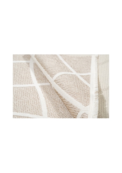 Modern Sisal 8002 Bej Krem Daire Leke Tutmayan Kaymaz Taban Salon Mutfak Koridor Balkon Halısı Bej - Krem