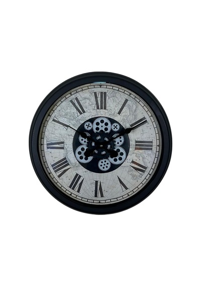Black Atlas Series 60 Cm Çarklı Duvar Saati Çok Renkli