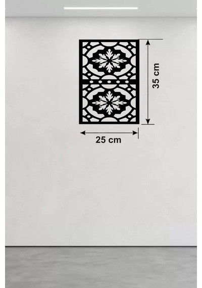 Kar Tanesi Ve Barok Desenli Ahşap Duvar Tablosu - 25x35 Cm Lazer Kesim Pano Renkli
