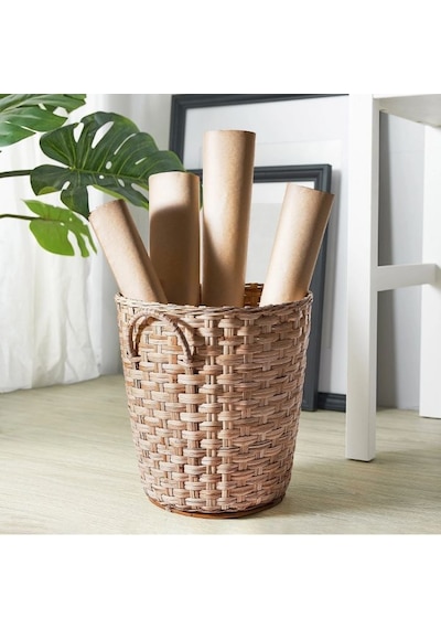 Ikea Vaxthus El Yapımı Rattan Saklama Sepeti 35 X 32 Cm Bej
