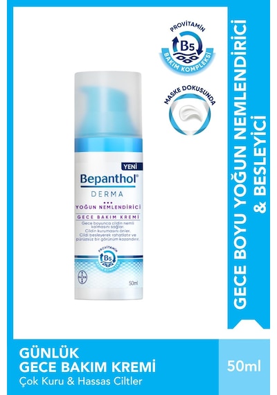 Bepanthol Derma Yoğun Nemlendirici Gece Kremi 50 ML