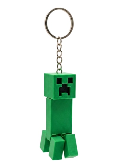 3d Baskı Hareketli Flexi Creeper Anahtarlık - Eklemli Oyuncu Gamer Çanta Ve Anahtar Aksesuarı