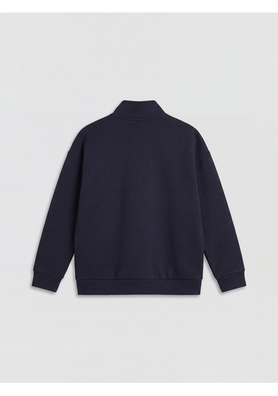 Lcw Comfort Lacivert Dik Yaka Soft Touch Kadın Sweatshirt