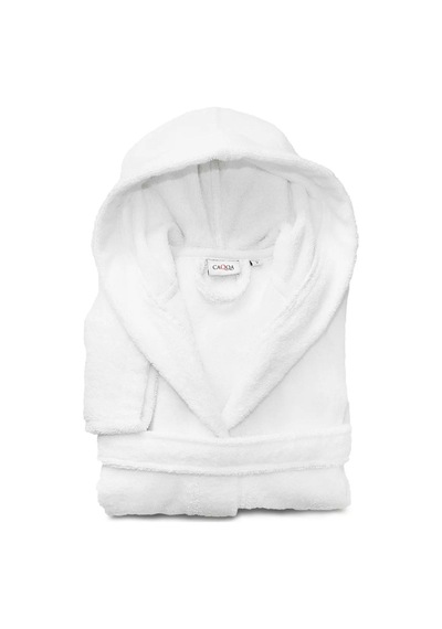 Unisex Genç Beyaz Pamuklu Bornoz Beyaz