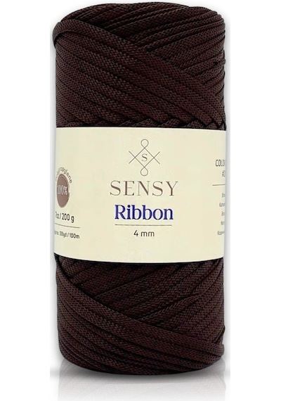 Premium Ribbon Polyester Makrome Ip 200 Gr Polyester Makrome Ipi Kahverengi