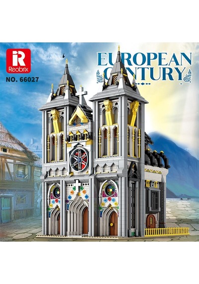 Reobrix 66027 Ortaçağ Kilisesi Yaratıcı Yapı Blok Seti Building Blocks European Century Medieval Churches - 3468 Parça
