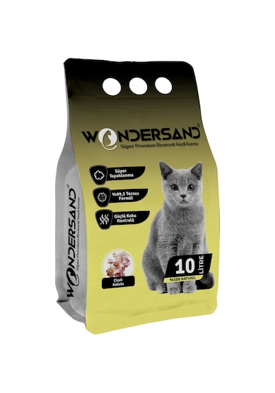 Wondersand Çiçek Kokulu İnce Topaklaşan Bentonit Kedi Kumu 10 L