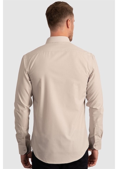 Tudors Slim Fit Dar Kesim Tery Cotton Erkek Gömlek-23364 Taş Tudors Slim Fit Dar Kesim Tery Cotton Erkek Gömlek-23364 Taş
