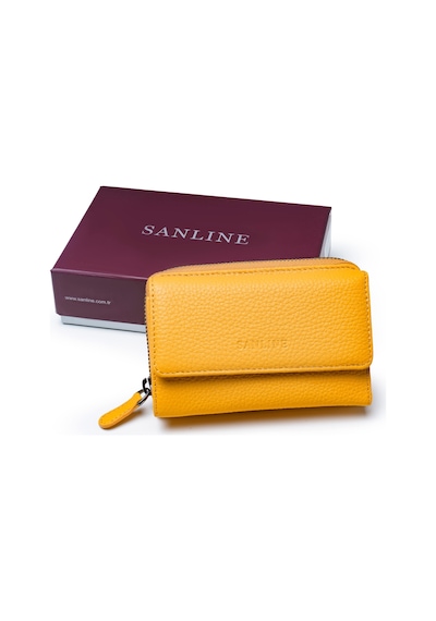 Sanline Sanlıne 2754 Hakiki Deri Kadın Cüzdan - Sarı