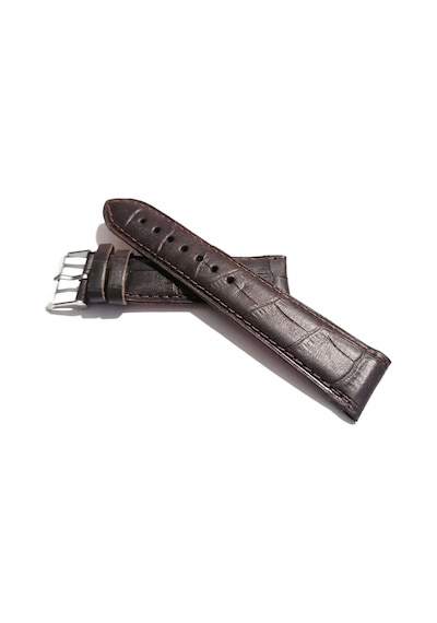 Fado& Her Saate Uyumlu Hakiki Croco Deri Saat Kordonu 22 Mm 296 Kahverengi Kahverengi
