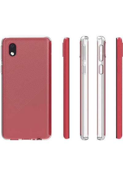 Kilifone - Galaxy A01 Core Uyumlu - Kılıf Şeffaf Soft Slim Fitt Süper Silikon Kapak - Şeffaf