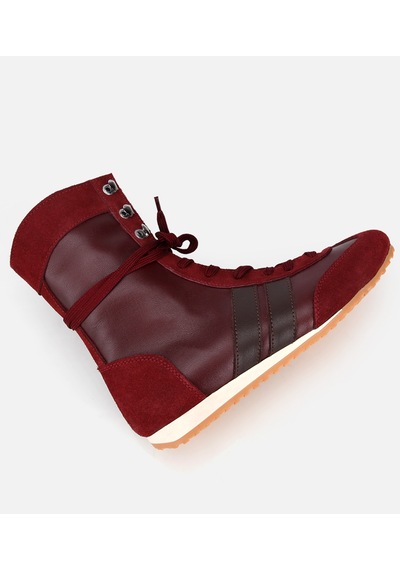 Hotiç Kadın Deri Bordo Sneaker Comfort Düz Bot 01boh315780a784 01boh315780a784 Bordo