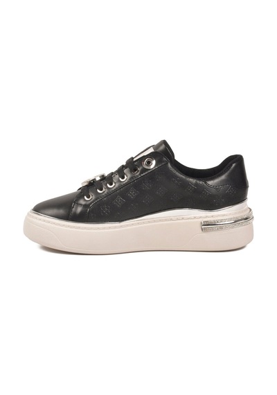 Ayakmod Siyah Bağcıklı Taş İşlemeli Hafif Kadın Sneaker 431156 Z Siyah