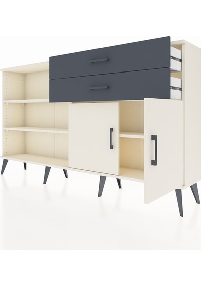 Arges Konsol 3 Raflı 2 Çekmeceli 2 Kapaklı 176x30x99 Aytaşı-aytaş Aytaşı-aytaşı/antrasit Arges Konsol 3 Raflı 2 Çekmeceli 2 Kapaklı 176x30x99 Aytaşı-aytaş Aytaşı-aytaşı/antrasit