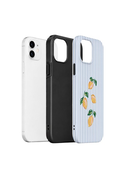 Apple iPhone Uyumlu 11 Vorian Çift Katmanlı Kılıf Mini Lemon Riviera
