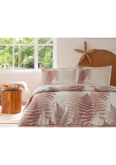 Özdilek Love Ladder Çift Kişilik Lastikli Fitted Çarşaf Nevresim Takımı 479859 Kahverengi