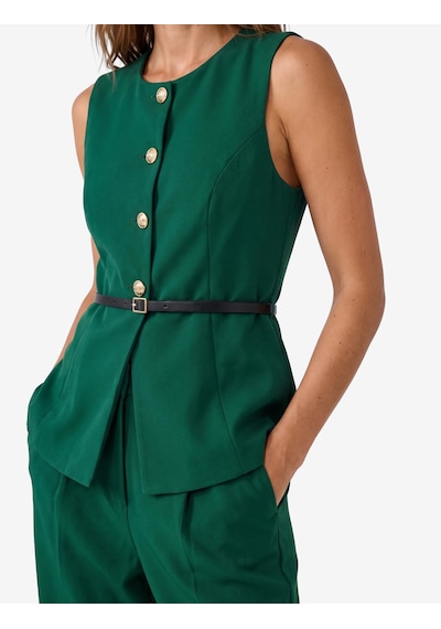 Koton Slim Fit Mücevher Düğmeli Bisiklet Yaka Kemerli Peplum Yelek Yeşil 7wak20018uw Fıstık Yeşili Koton Slim Fit Mücevher Düğmeli Bisiklet Yaka Kemerli Peplum Yelek Yeşil 7wak20018uw Fıstık Yeşili