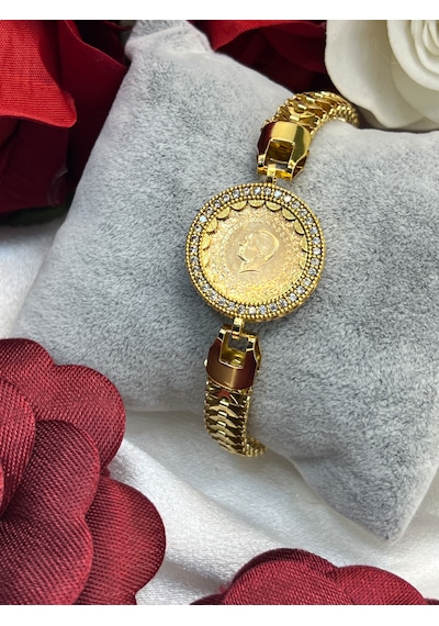 Vıctorıa Gold Çeyrek Altın Eski Tarihli Kulplu 22 Ayar Bileklik Hediye